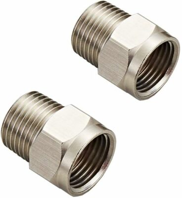 Gangang One Pair BSP 1/2“ Female to NPT 1/2" Male Thread Adapter Pipe Fitting Reducer Connector(NPT adapter)