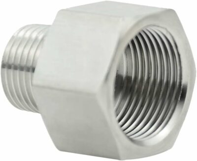 Beduan Garden Hose Adapter, 3/4" GHT Female x 1/2" NPT Male Connector,GHT to NPT Adapter Stainless Steel Garden Hose to Pipe Fittings Connect (3/4" GHT Female x 1/2" NPT Male)